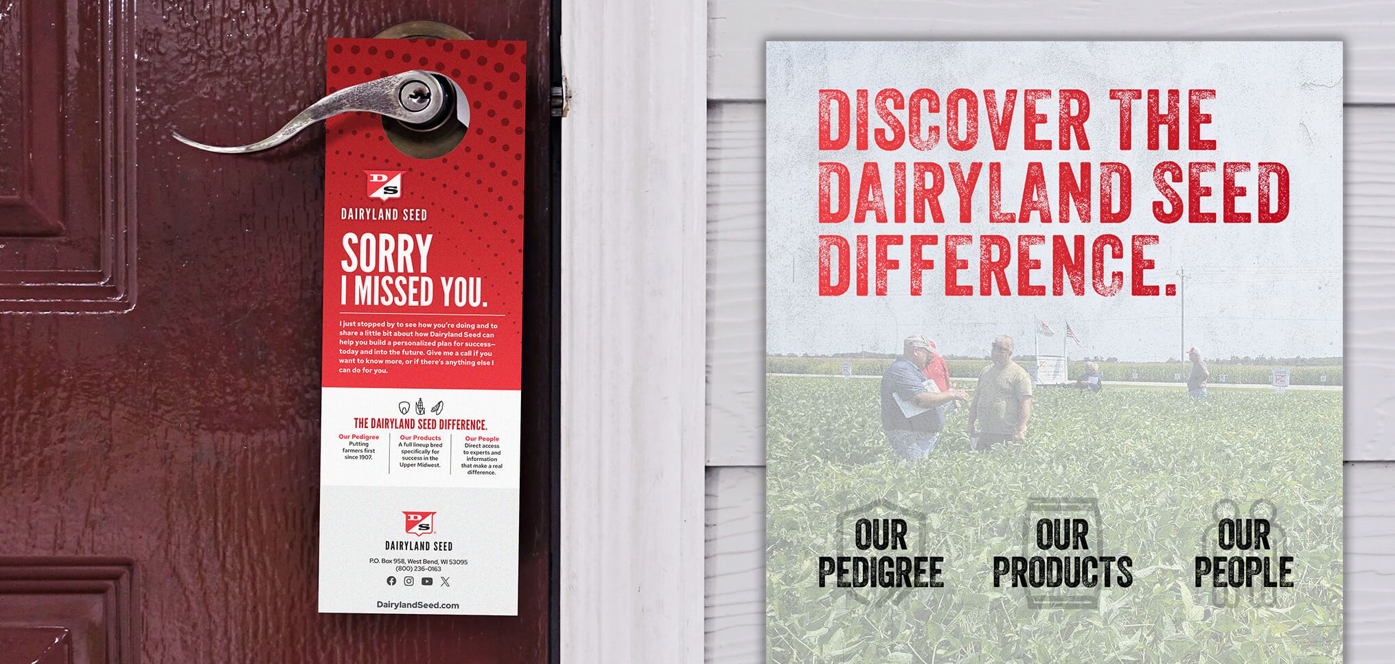 Sales rep leave-behind introducing The Dairyland Seed Difference