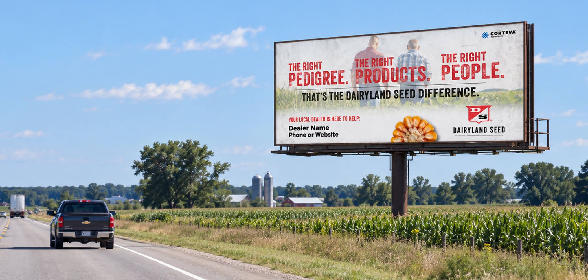 Dairyland Seed roadside billboards
